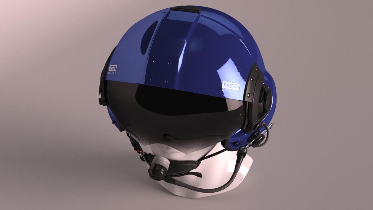 3D model Helicopter Flight LH350 Helmet Blue