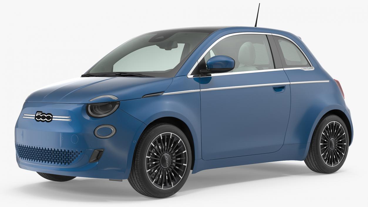 Fiat 500 La Prima EV Rigged 3D