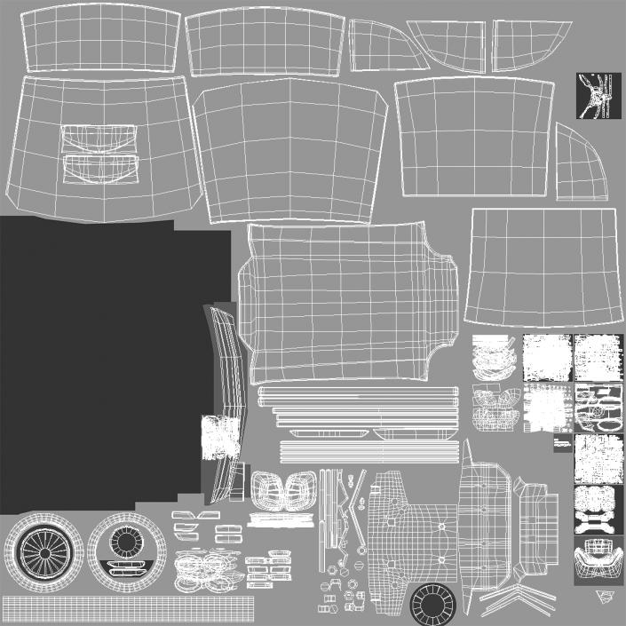 Fiat 500 La Prima EV Rigged 3D