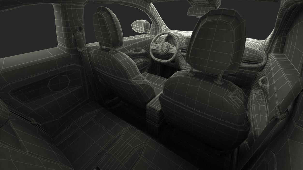 Fiat 500 La Prima EV Rigged 3D