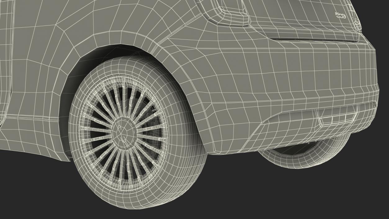 Fiat 500 La Prima EV Rigged 3D