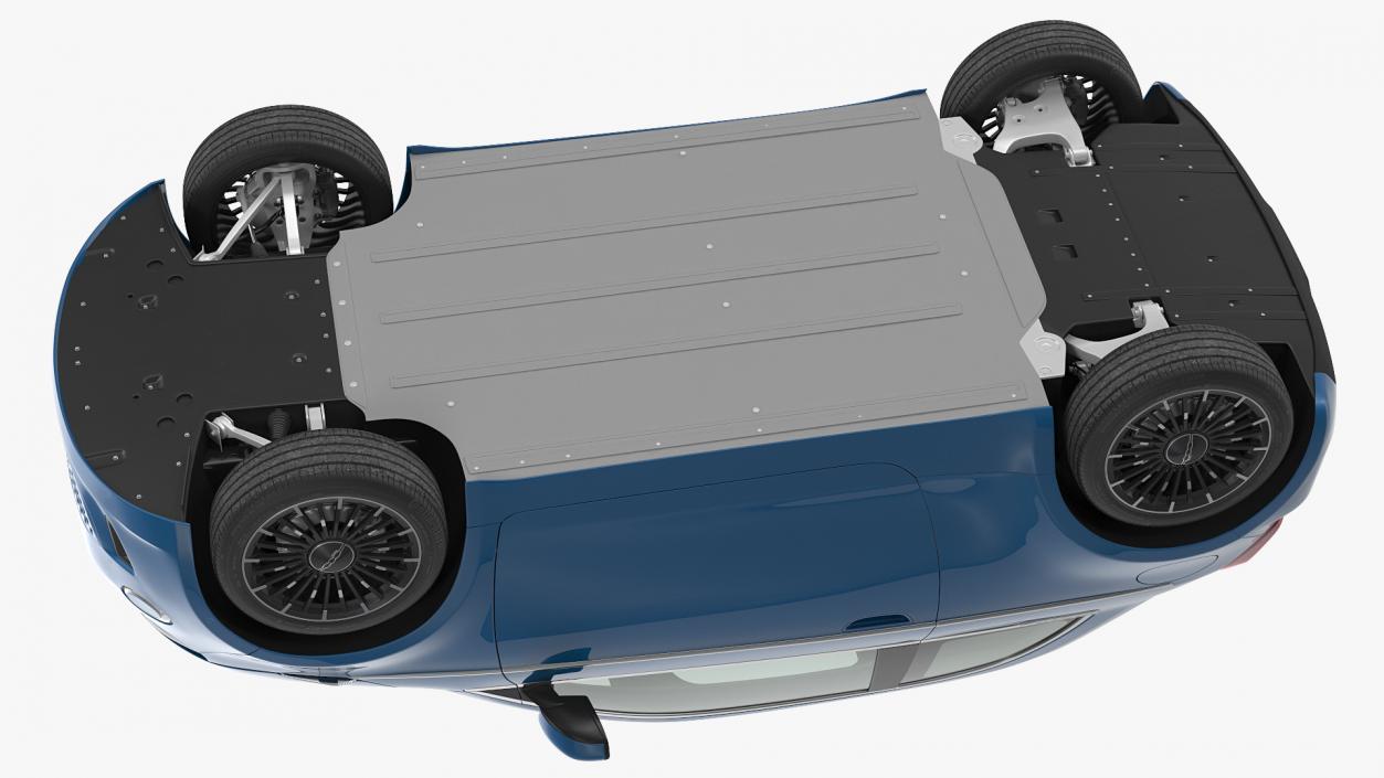 Fiat 500 La Prima EV Rigged 3D