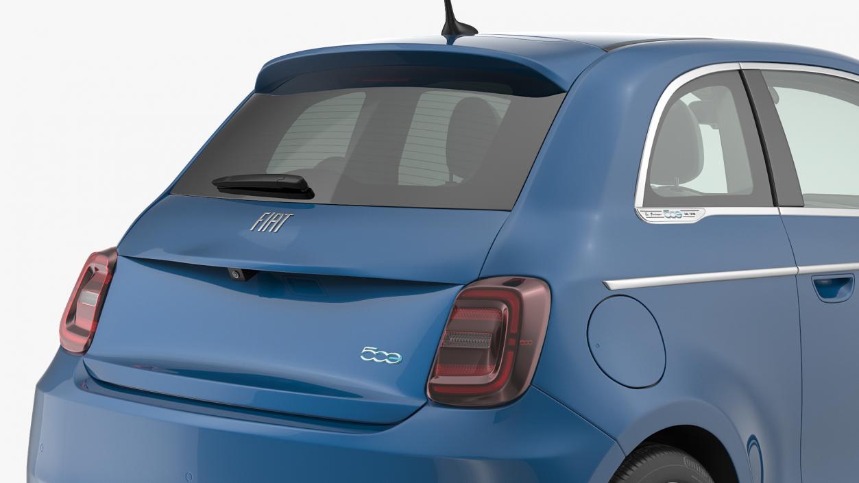 Fiat 500 La Prima EV Rigged 3D