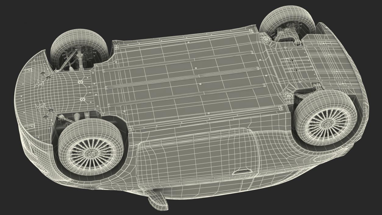 Fiat 500 La Prima EV Rigged 3D