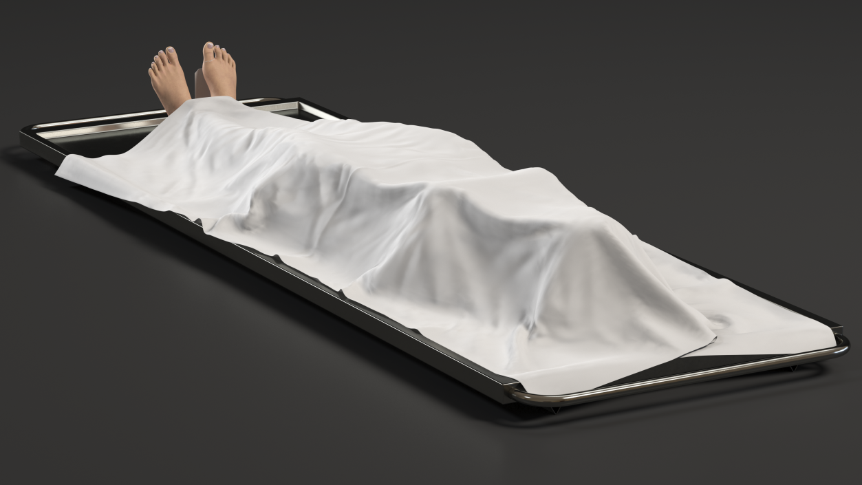 3D model Female Dead Body Covered with Cloth