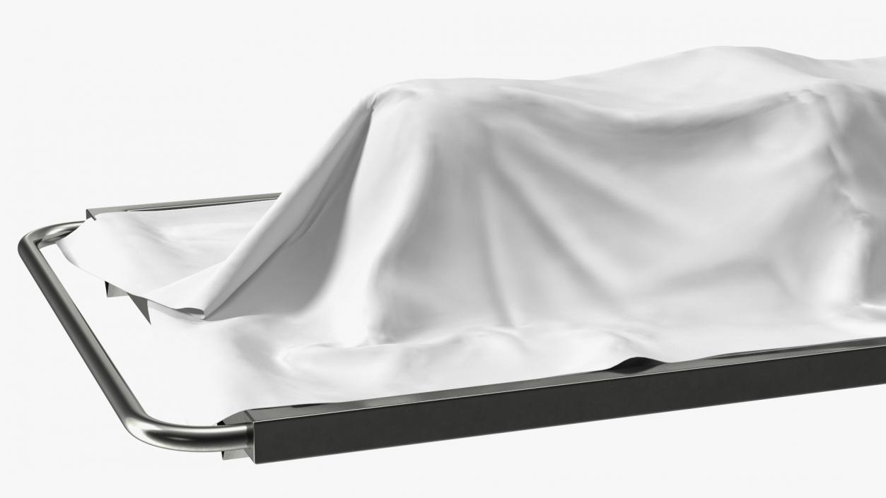 3D model Female Dead Body Covered with Cloth