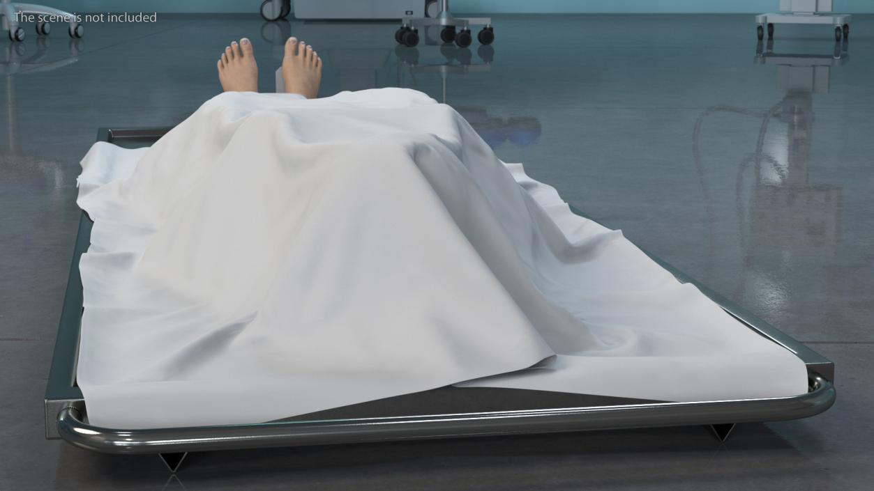 3D model Female Dead Body Covered with Cloth