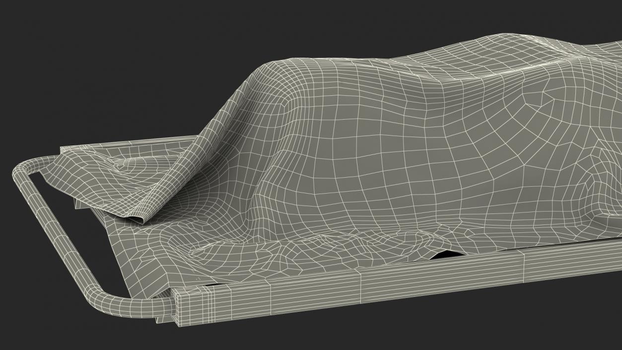 3D model Female Dead Body Covered with Cloth