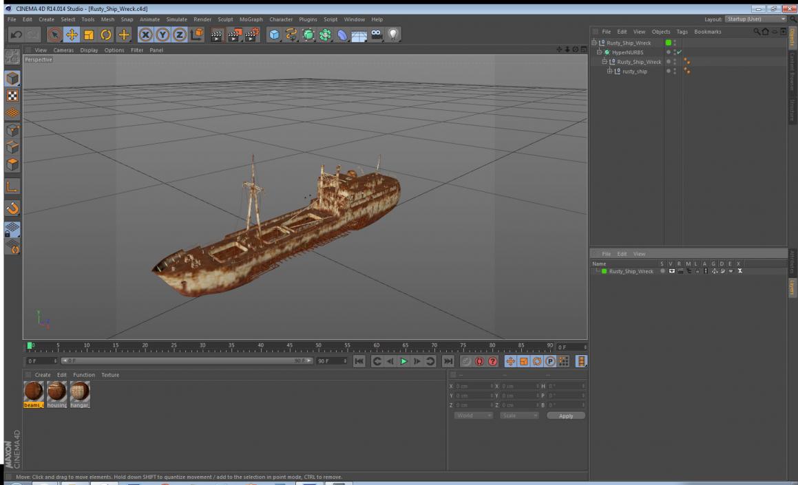 3D Rusty Ship Wreck