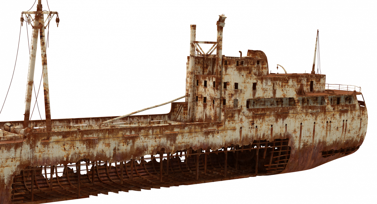 3D Rusty Ship Wreck