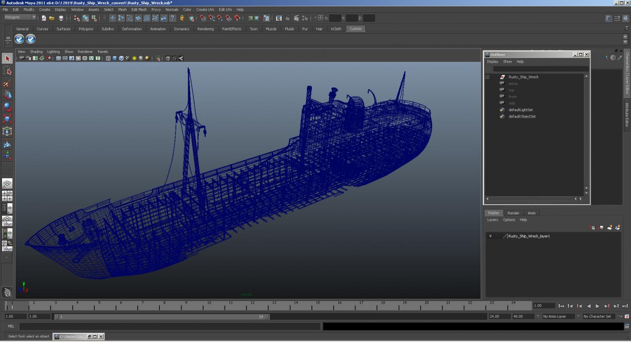 3D Rusty Ship Wreck