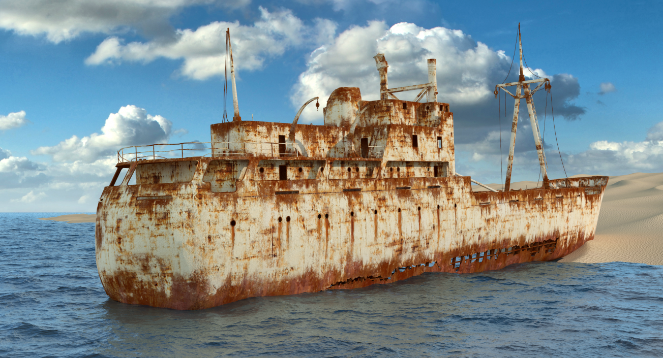 3D Rusty Ship Wreck