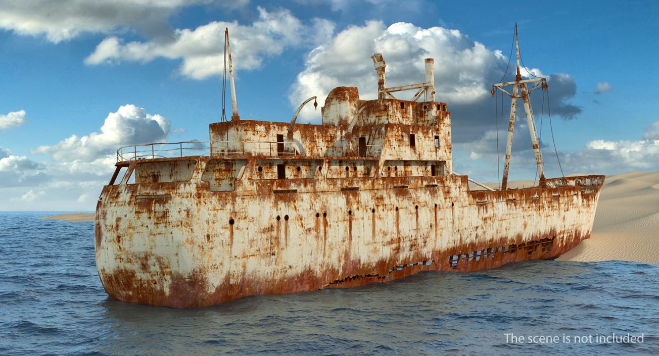 3D Rusty Ship Wreck