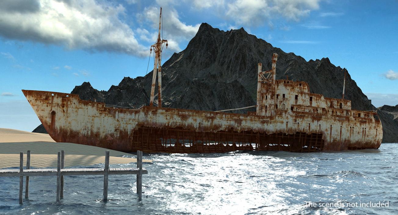 3D Rusty Ship Wreck