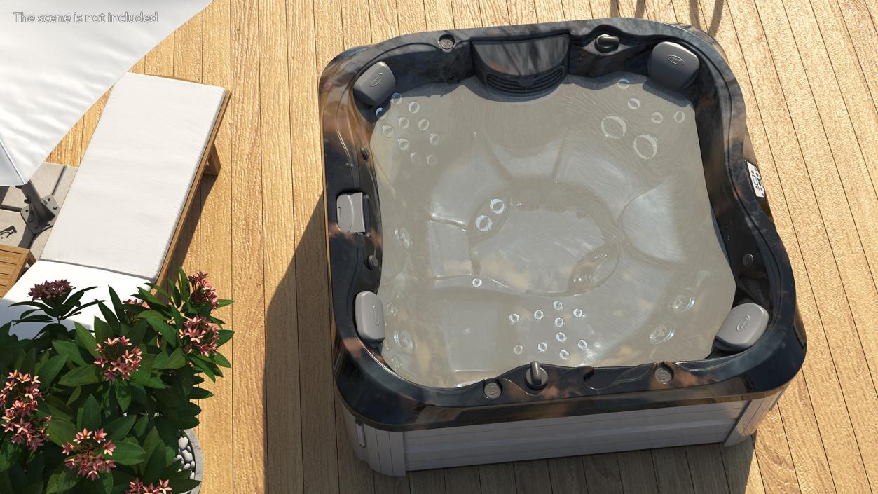 3D Jacuzzi J 335 Hot Tub Midnight with Water