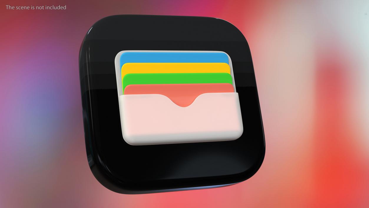 iPhone iOS Wallet Icon 3D