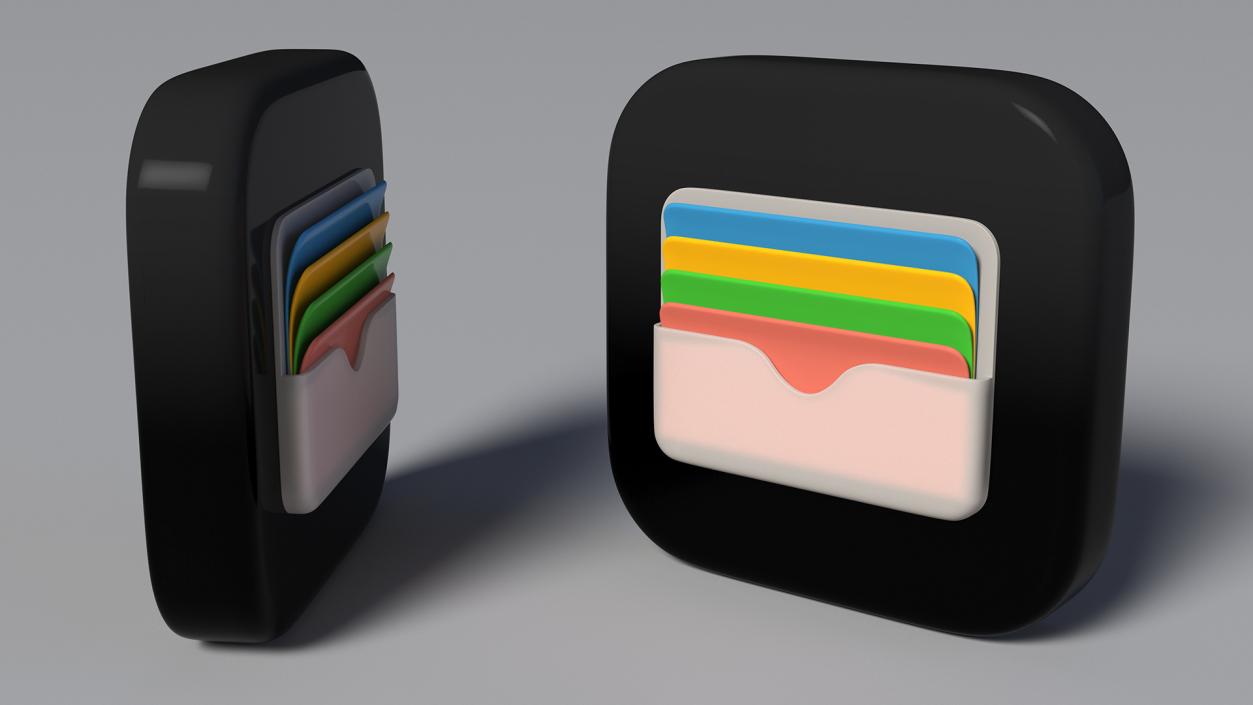 iPhone iOS Wallet Icon 3D