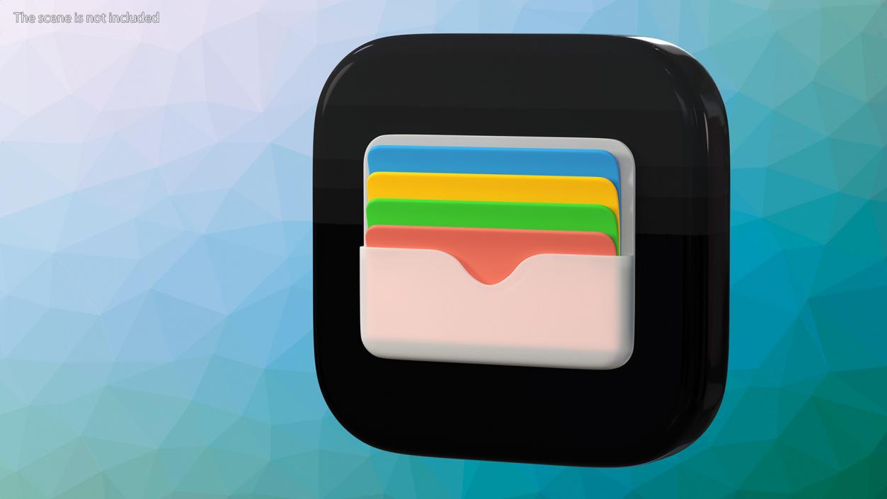 iPhone iOS Wallet Icon 3D