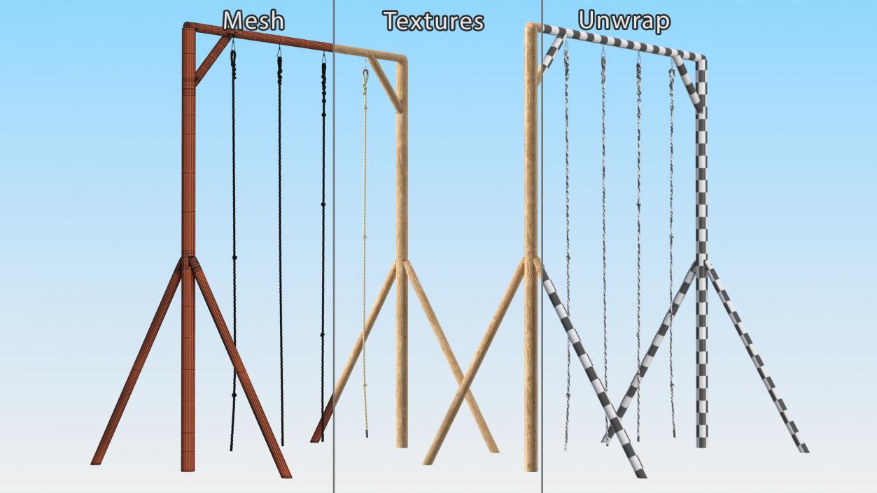 3D model Training Crossbar with Ropes 2