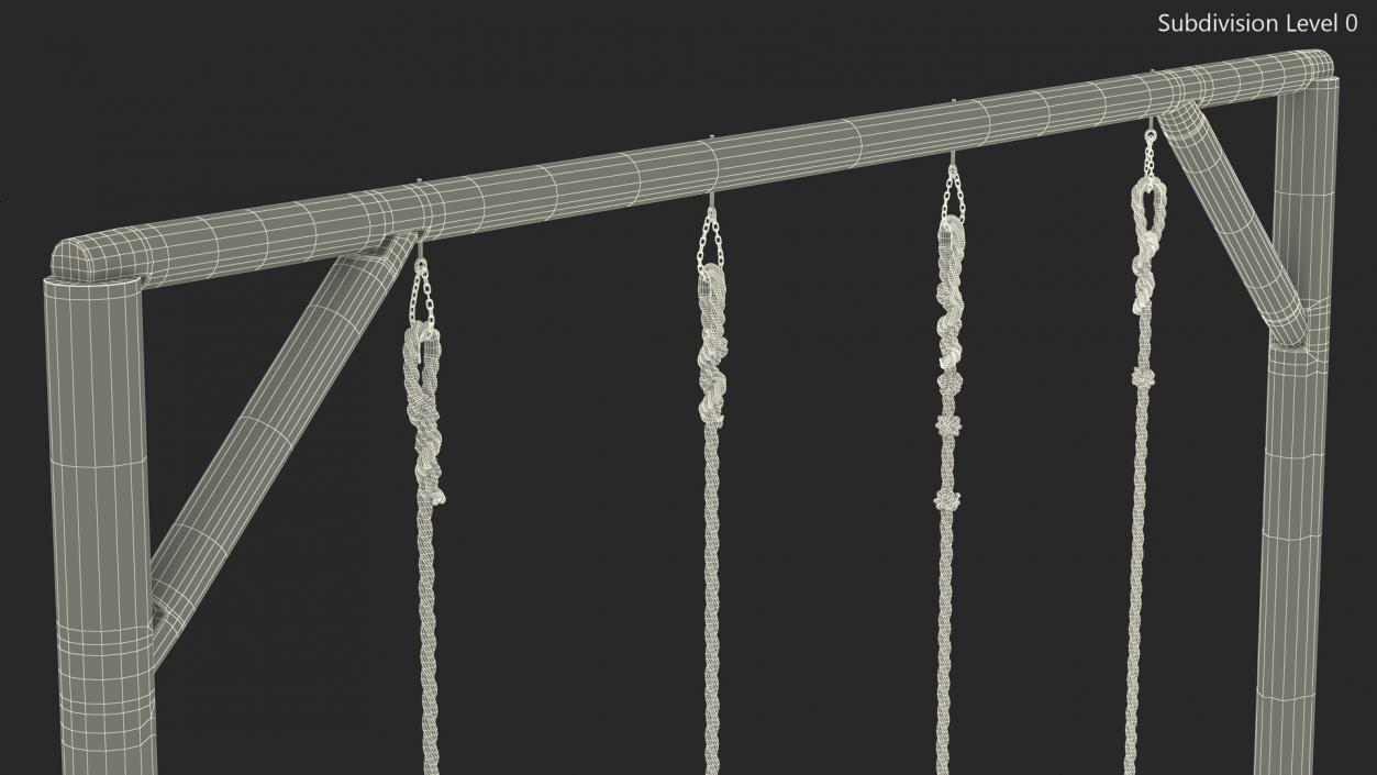 3D model Training Crossbar with Ropes 2