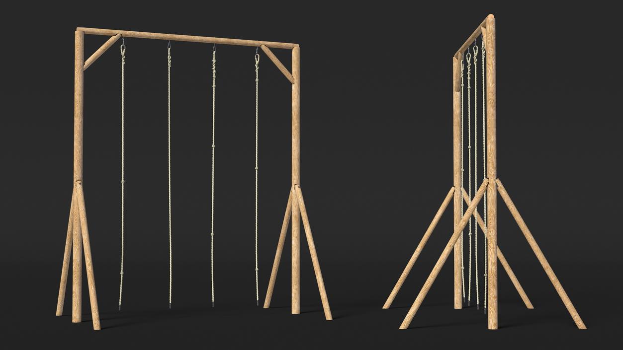 3D model Training Crossbar with Ropes 2