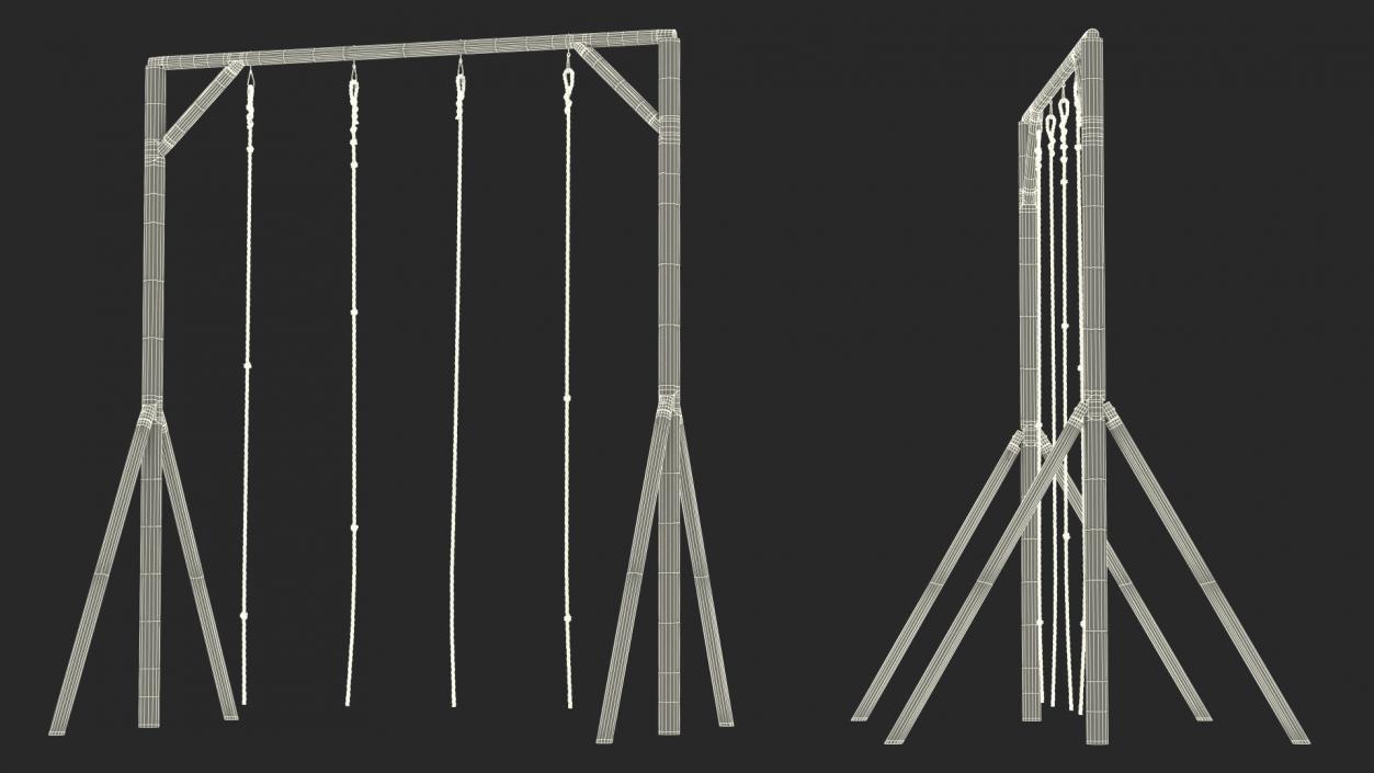 3D model Training Crossbar with Ropes 2