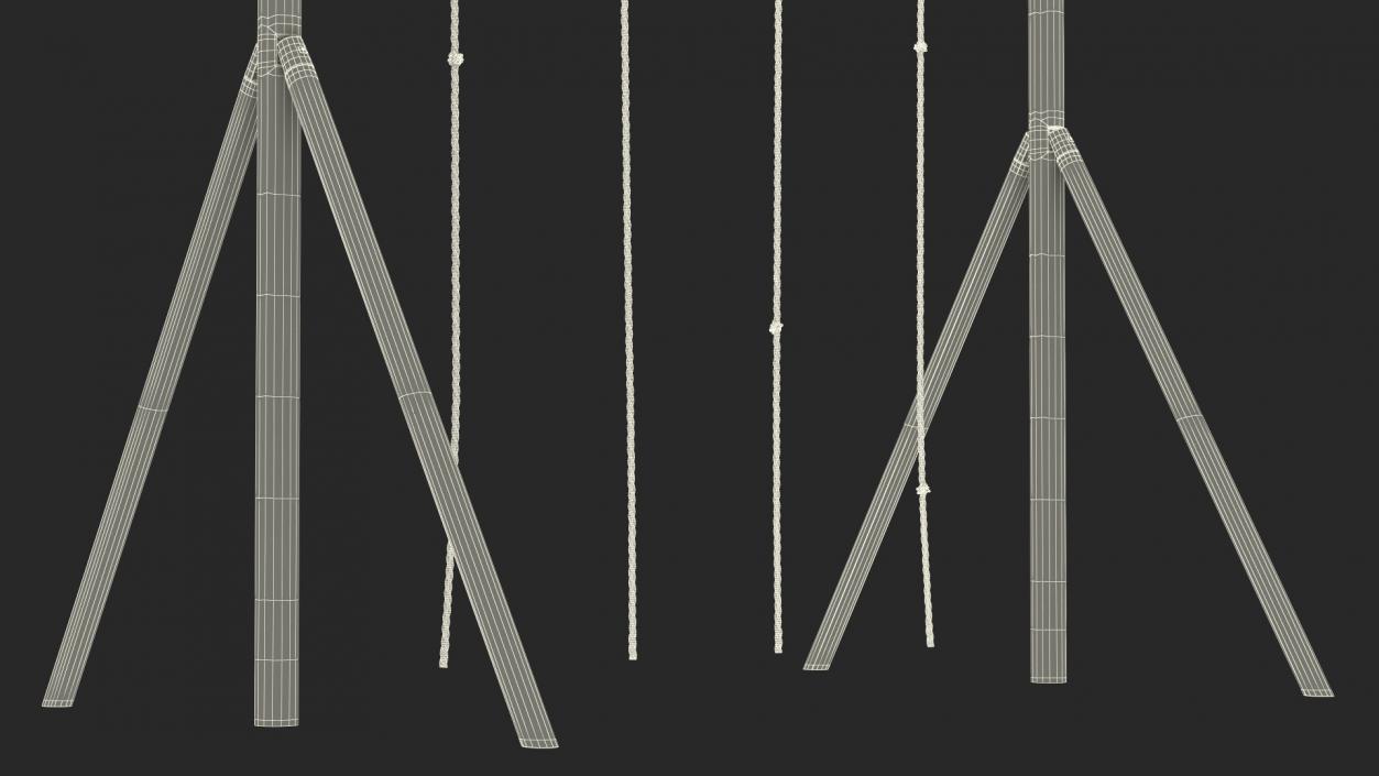 3D model Training Crossbar with Ropes 2