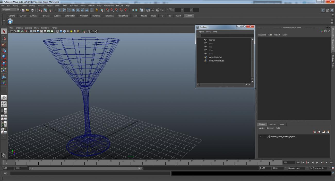 Cocktail Glass Martini 3D