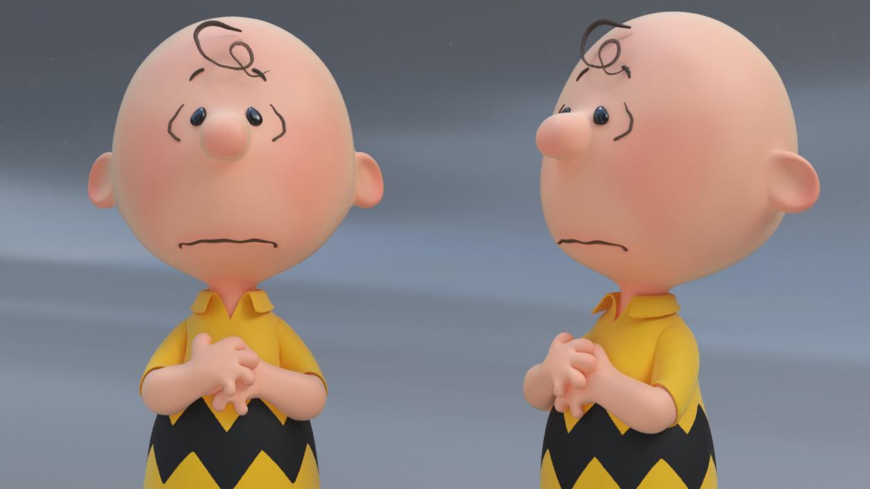 3D model Charlie Brown Scared Pose