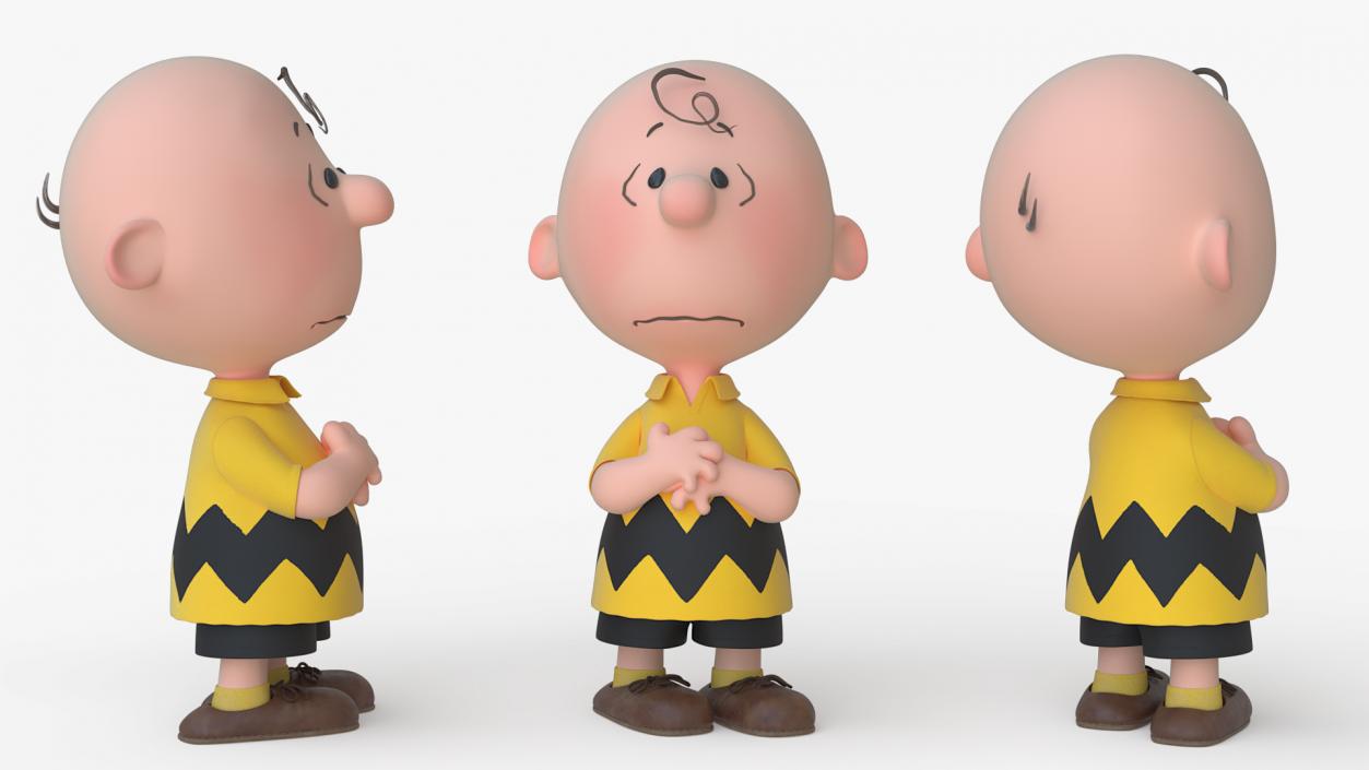 3D model Charlie Brown Scared Pose