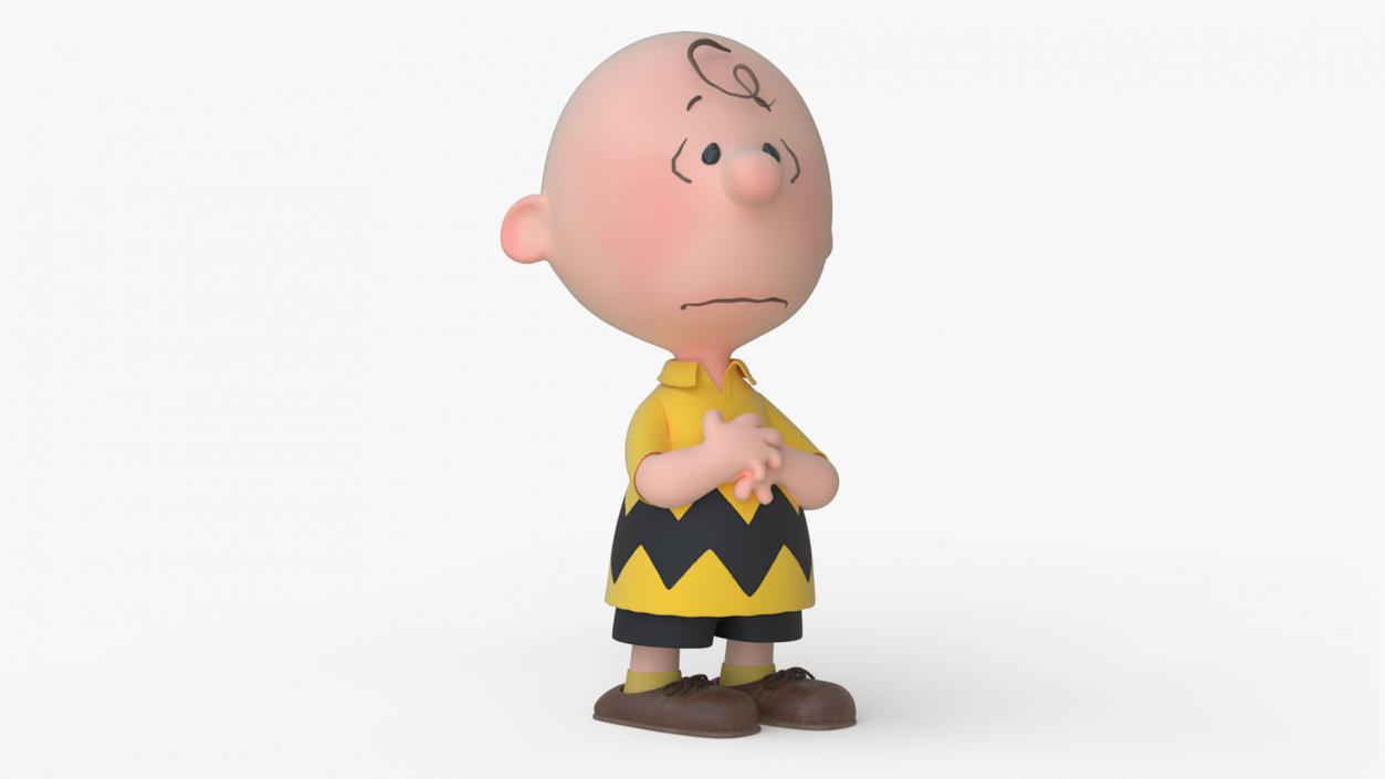 3D model Charlie Brown Scared Pose