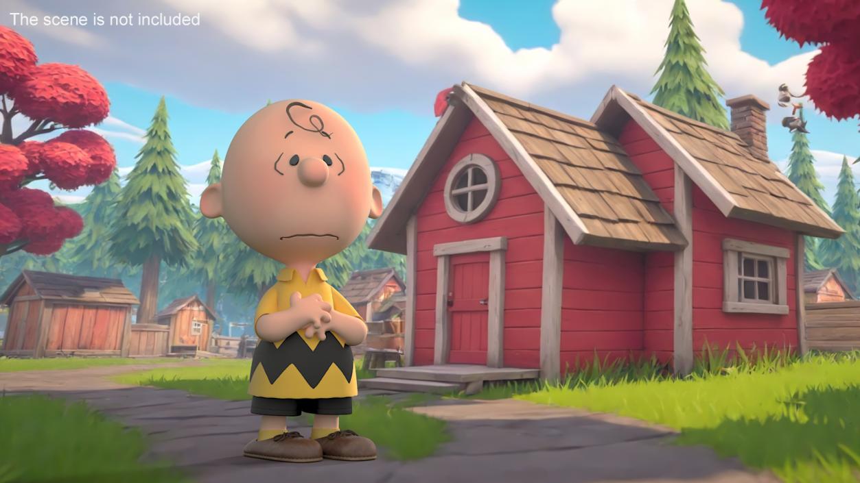 3D model Charlie Brown Scared Pose