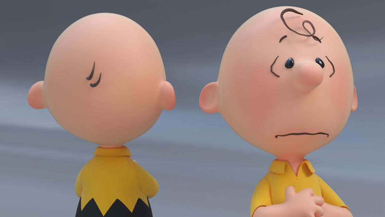 3D model Charlie Brown Scared Pose