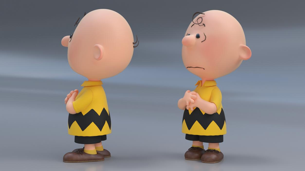 3D model Charlie Brown Scared Pose