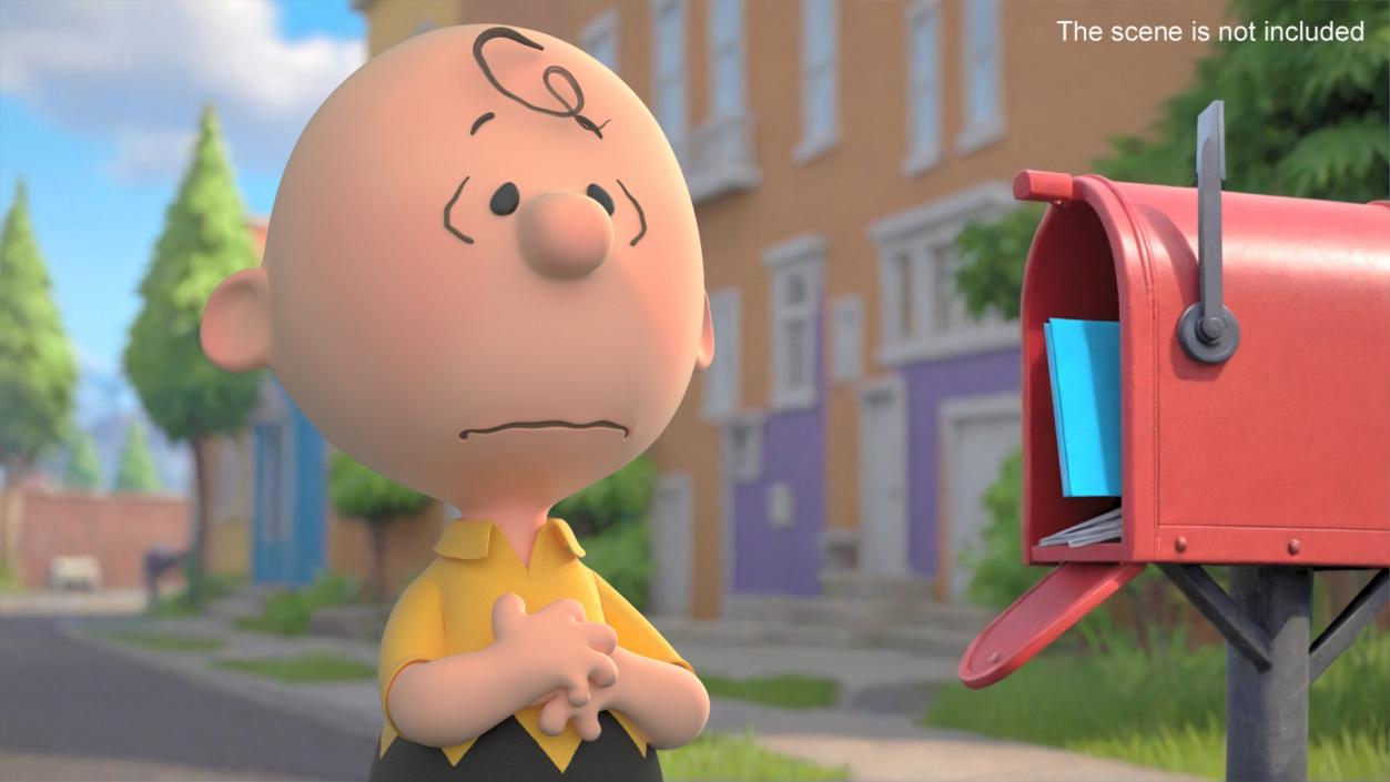 3D model Charlie Brown Scared Pose