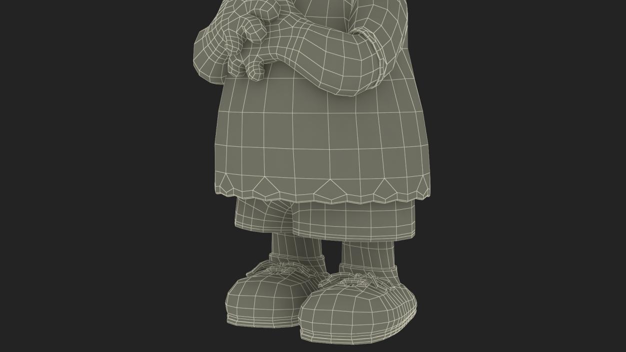 3D model Charlie Brown Scared Pose