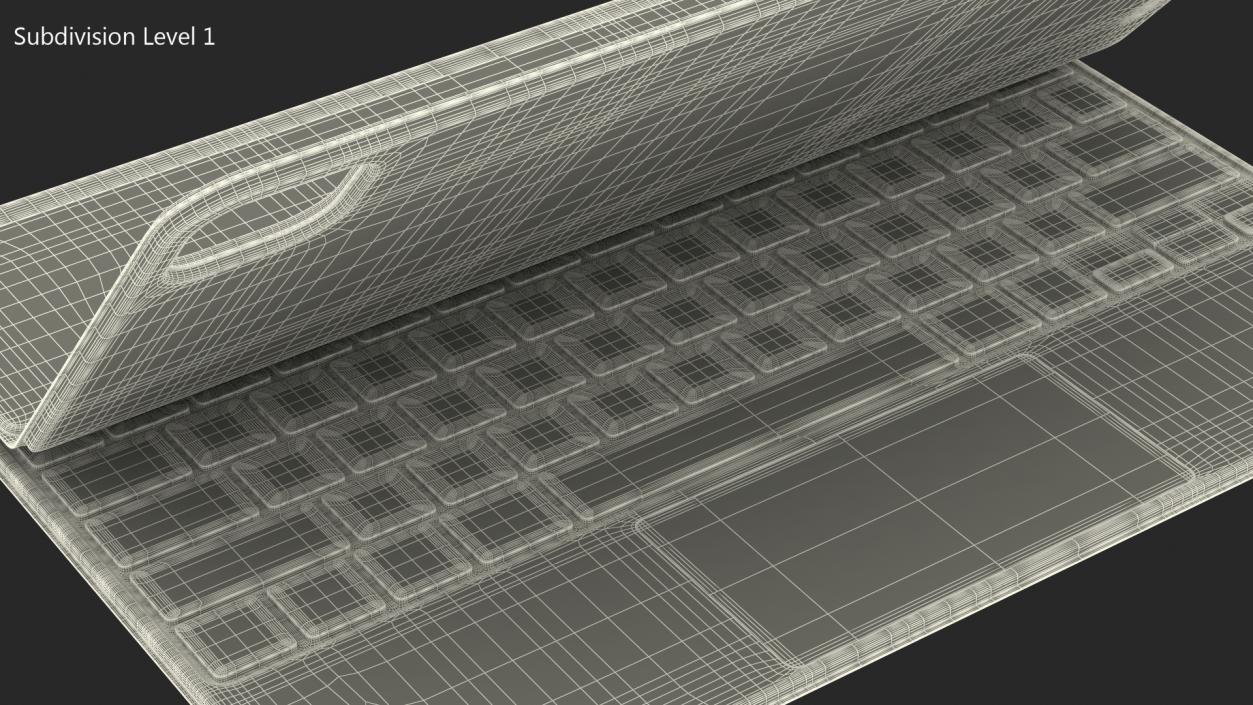 3D Magic Keyboard for 11 inch iPad Rigged model