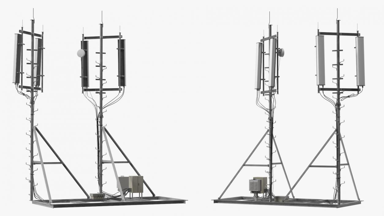 3D Cell Phone Towers Collection model