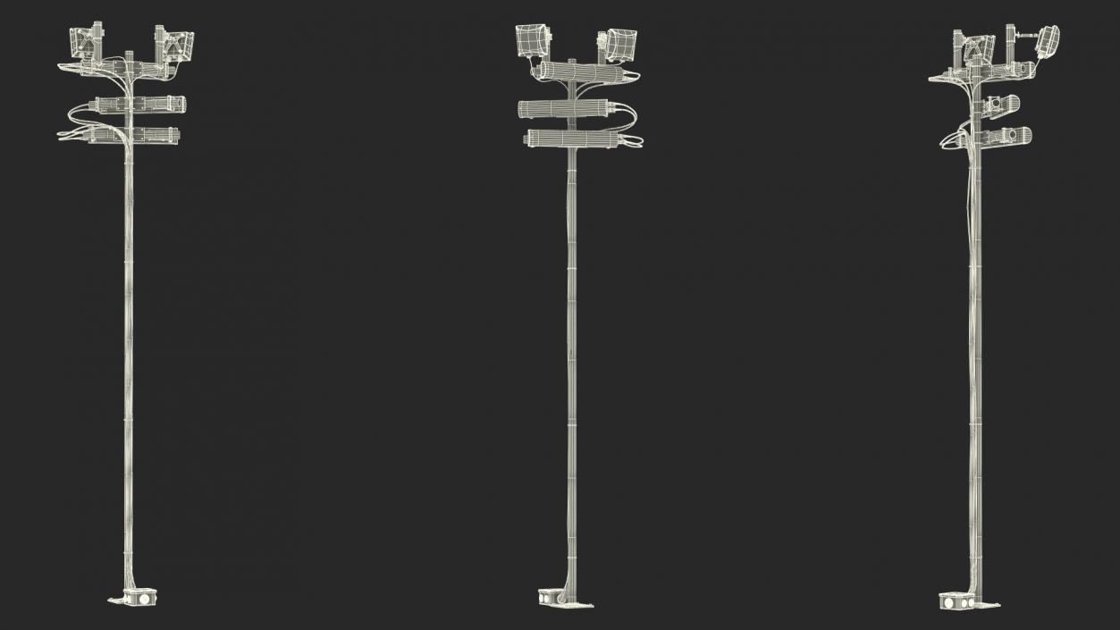 3D Cell Phone Towers Collection model