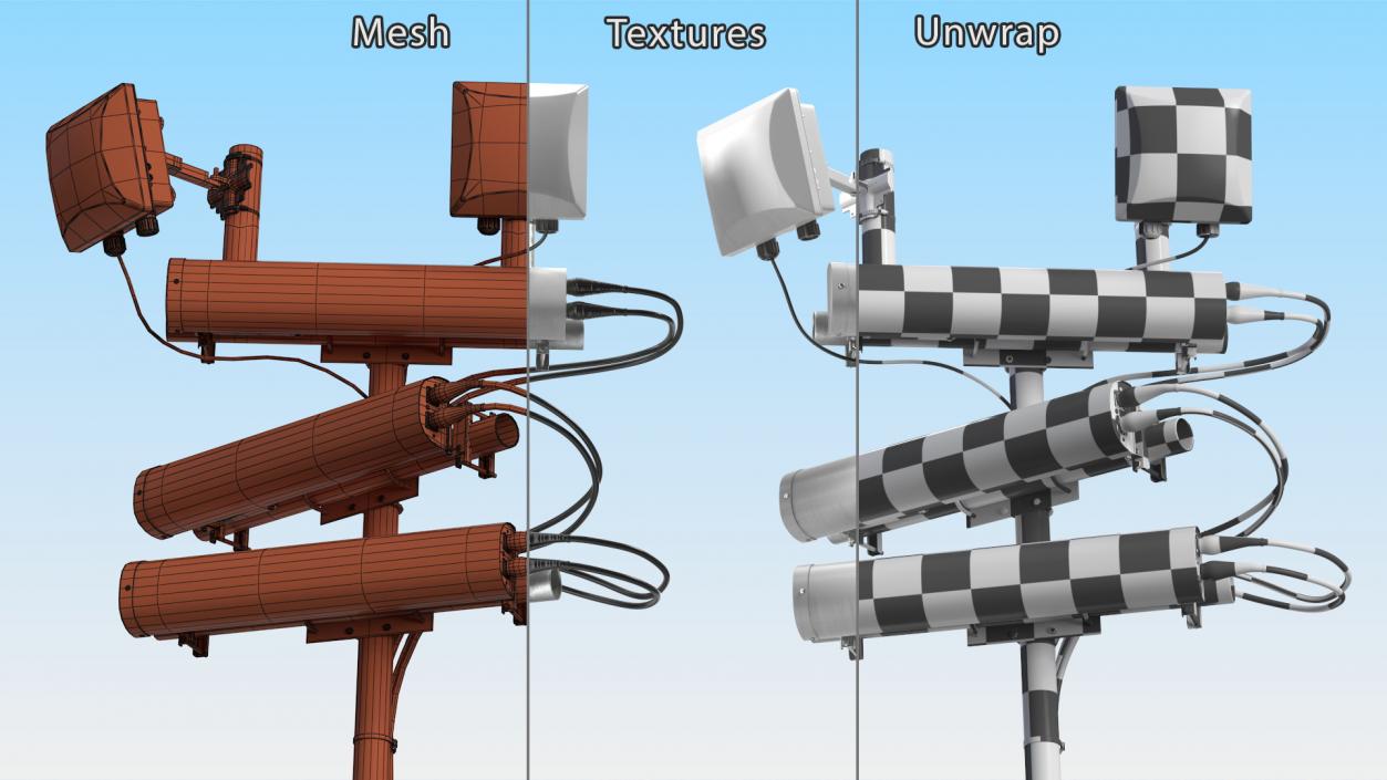 3D Cell Phone Towers Collection model