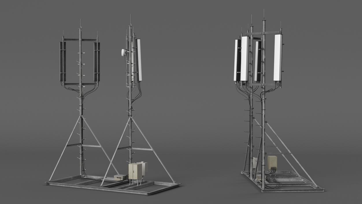 3D Cell Phone Towers Collection model