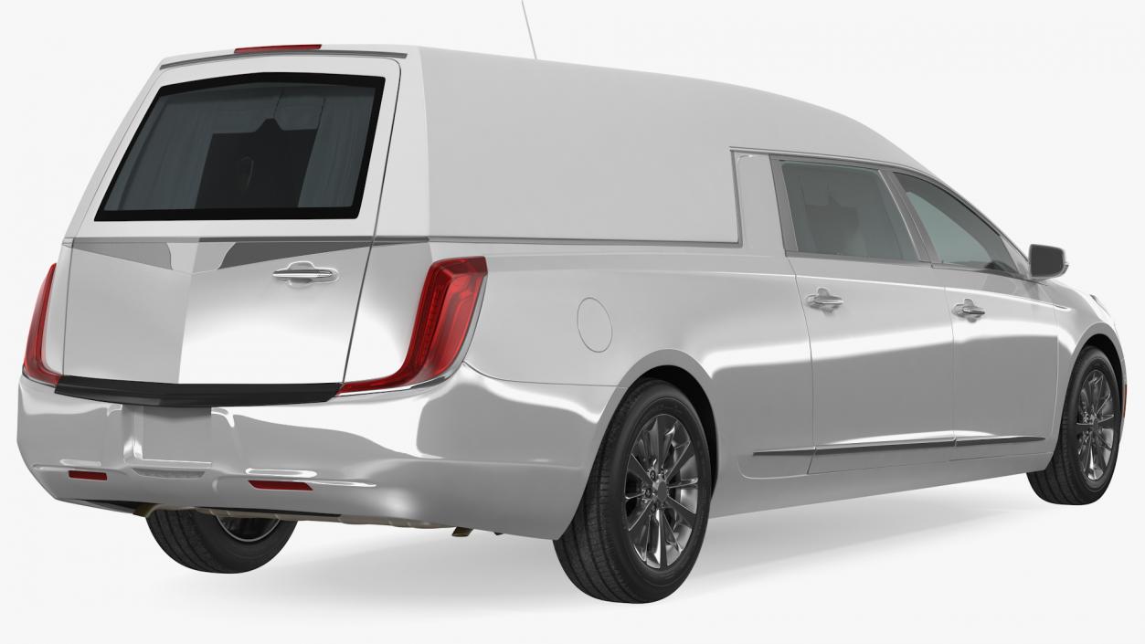 3D White Luxury Hearse Car Generic