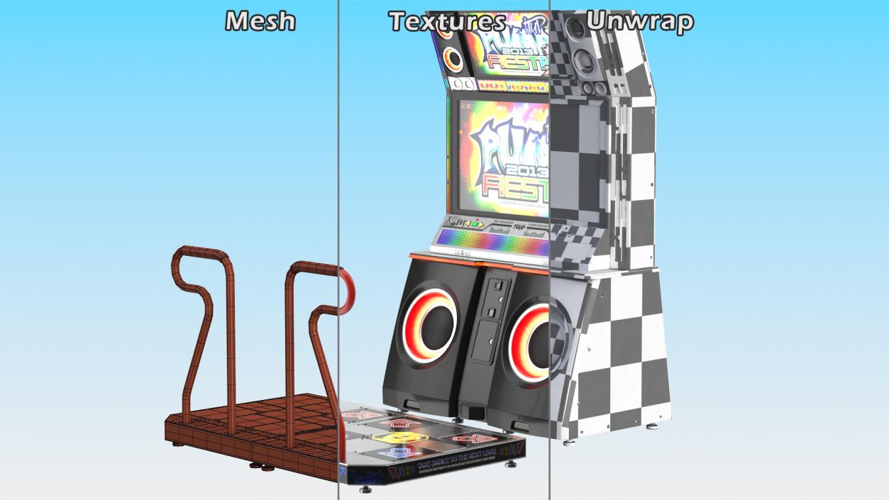 3D model Pump It Up Fiesta 2 Arcade Dance Machine