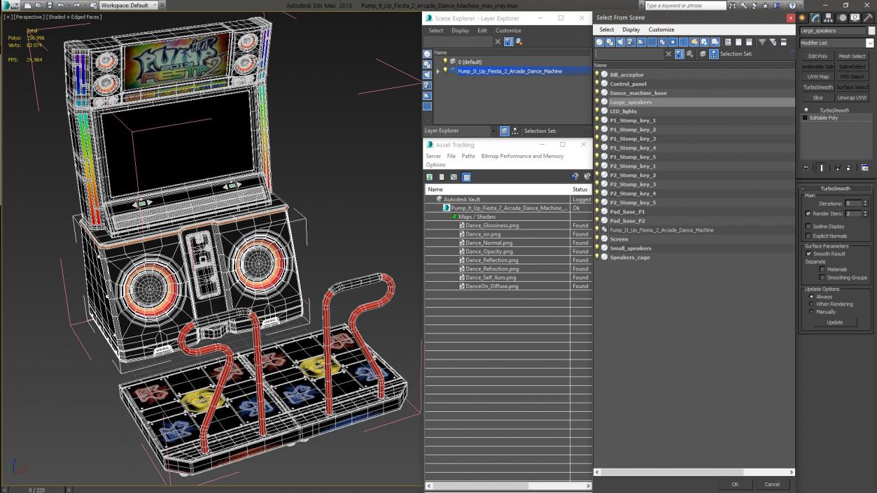 3D model Pump It Up Fiesta 2 Arcade Dance Machine