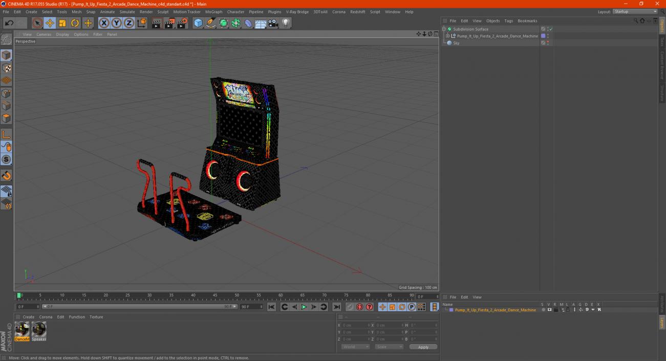 3D model Pump It Up Fiesta 2 Arcade Dance Machine