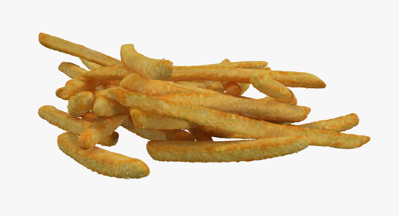 French Fries On Paper Plate 3D