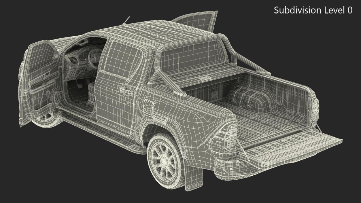 Toyota Hilux 2022 Rigged 3D model