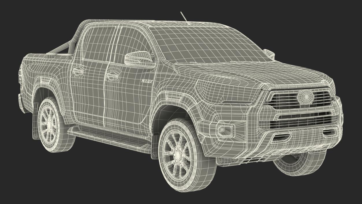 Toyota Hilux 2022 Rigged 3D model