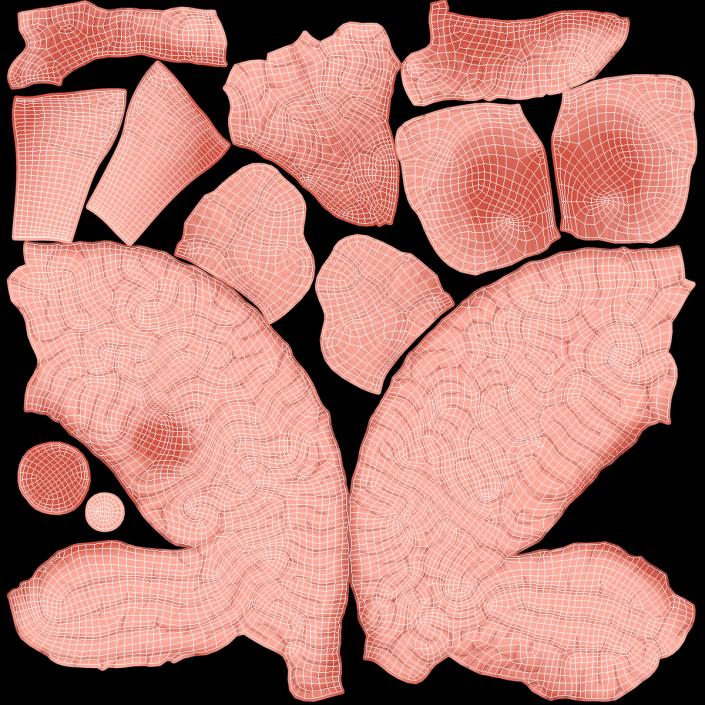 3D Human Brain With Implanted Microchip 2 model