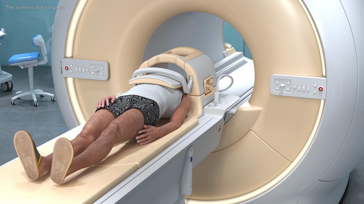 MRI Scanner Philips with Patient Rigged 3D model